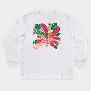 CRAZY LEAVES Kids Long Sleeve T-Shirt